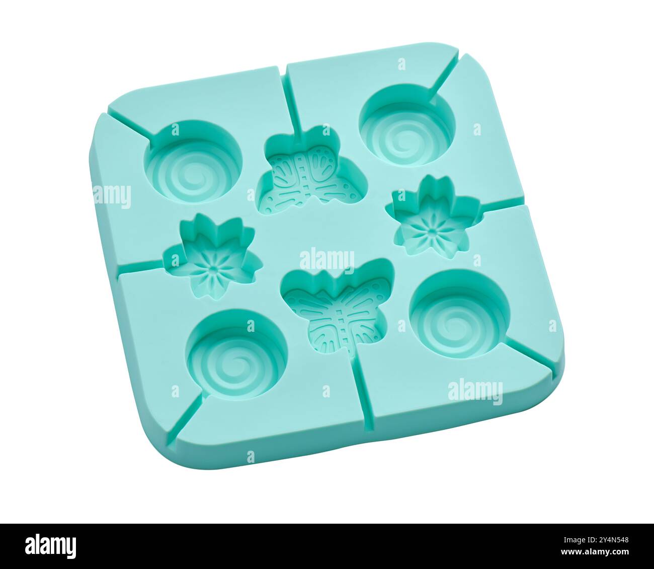 Silicone lollipop mold on a white background Stock Photo