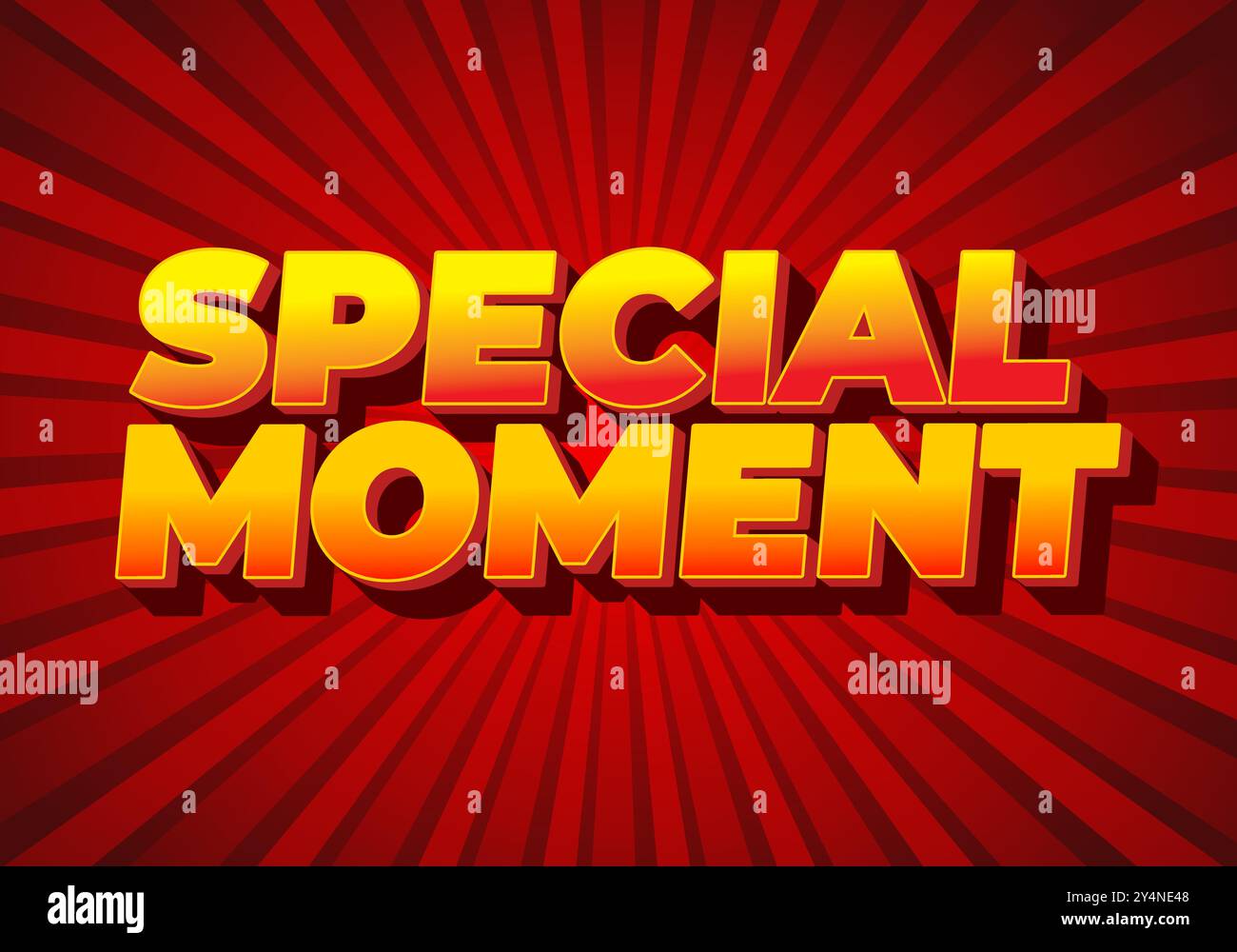 Special moment. Text effect design in 3D look with modern colors Stock ...
