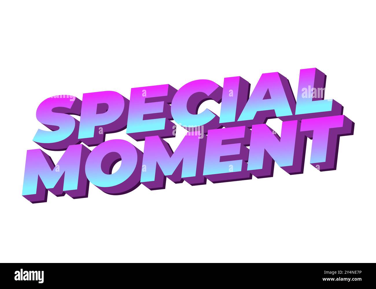 Special moment. Text effect design in 3D look with modern colors Stock ...