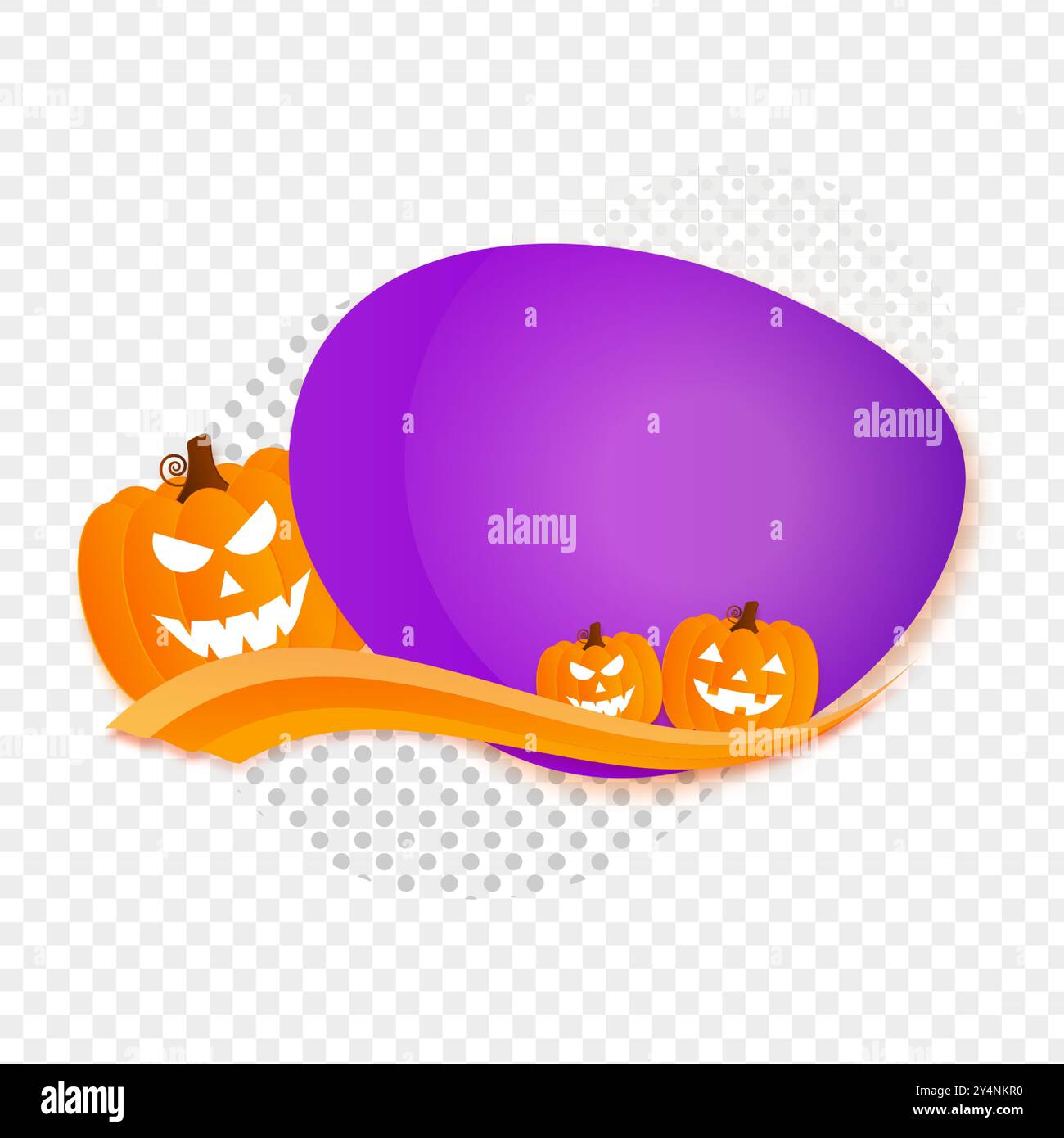 Vector illustration of Halloween elements sticker with abstract shape ...