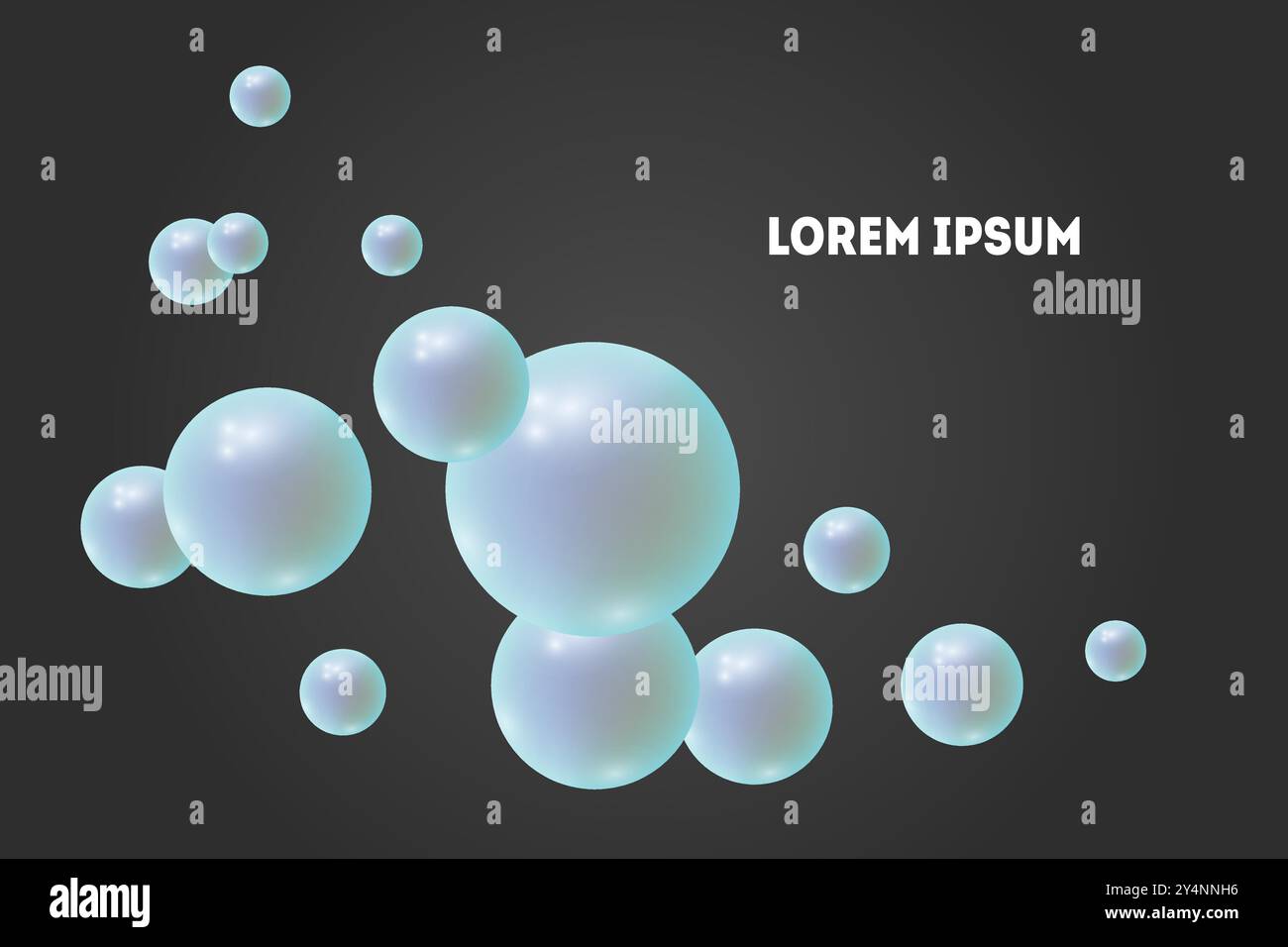 Abstract background with multicolored 3d spheres Stock Vector