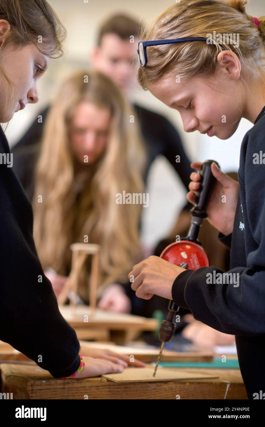 A Design and Technology class at at a girls' school, UK Stock Photo - Alamy