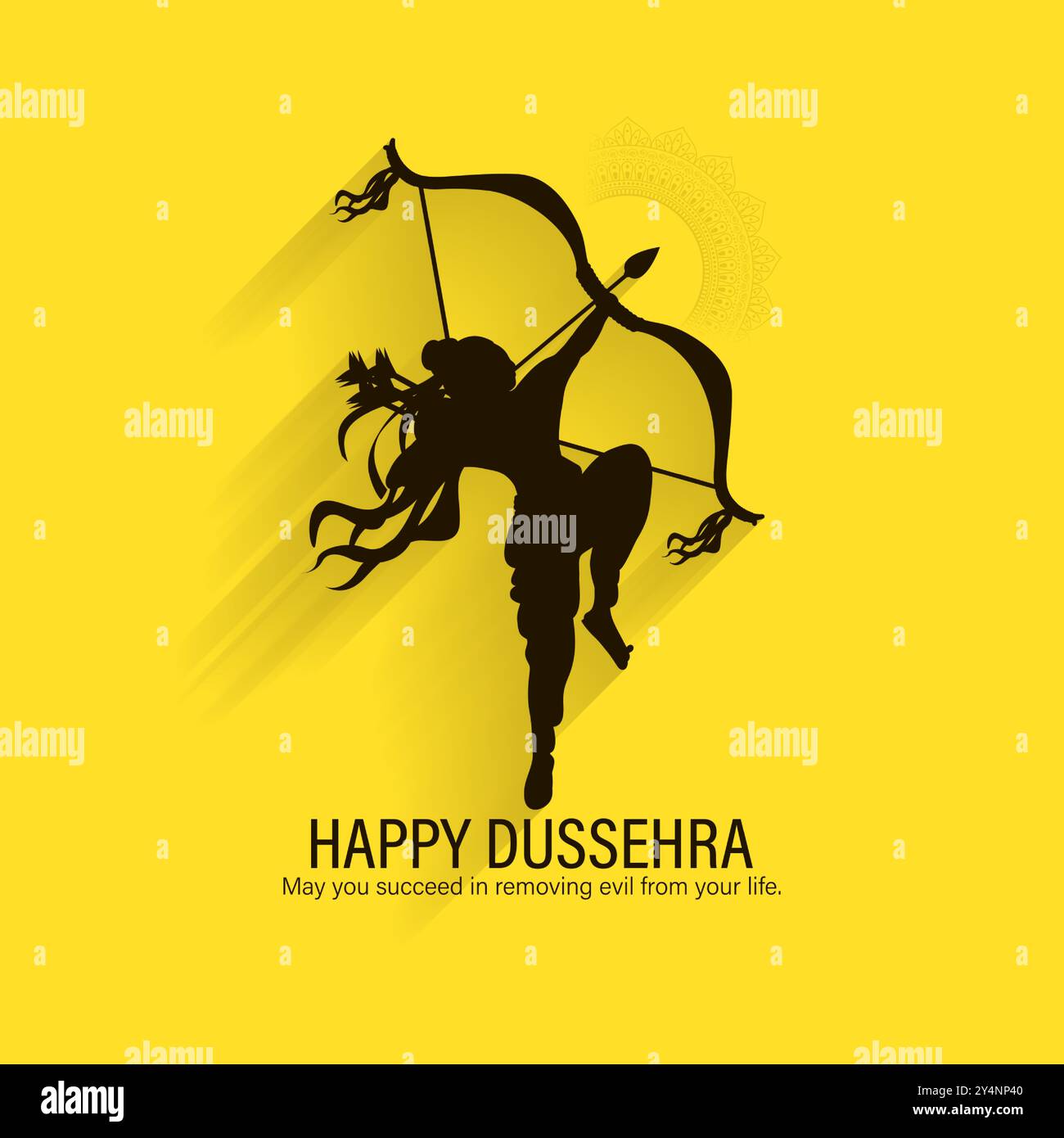 Vector illustration of Happy Dussehra social media feed template Stock ...