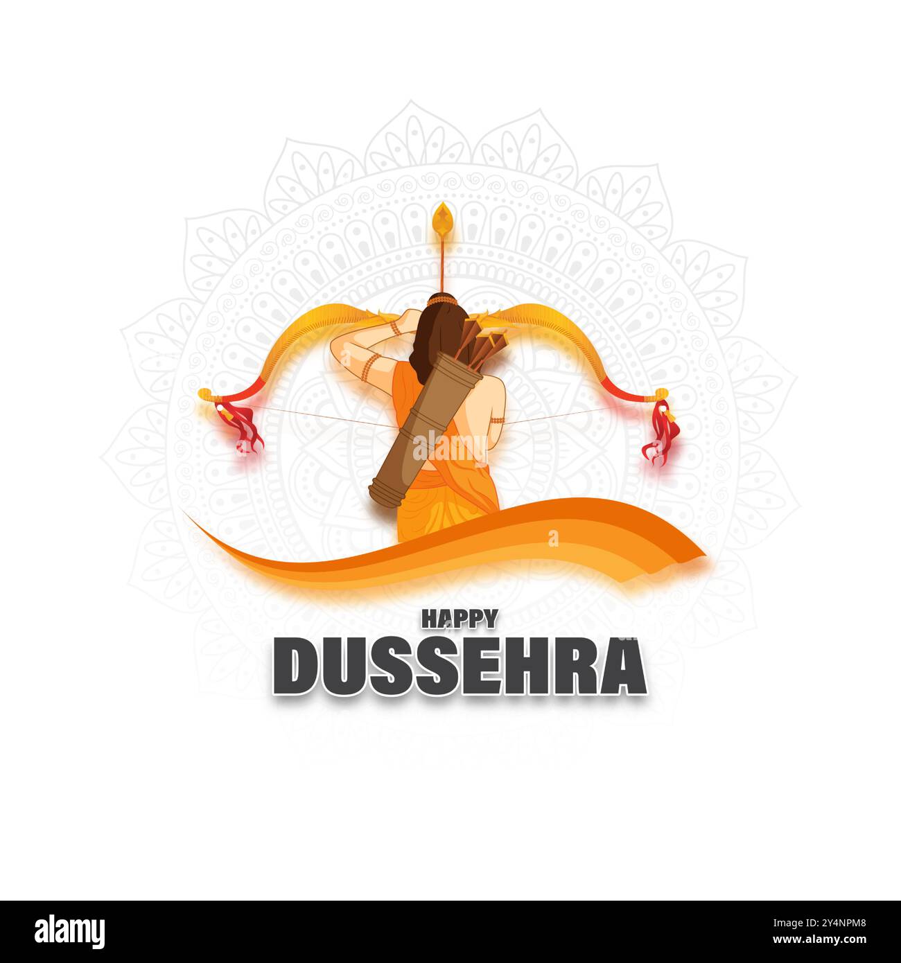 Vector illustration of Happy Dussehra social media feed template Stock ...