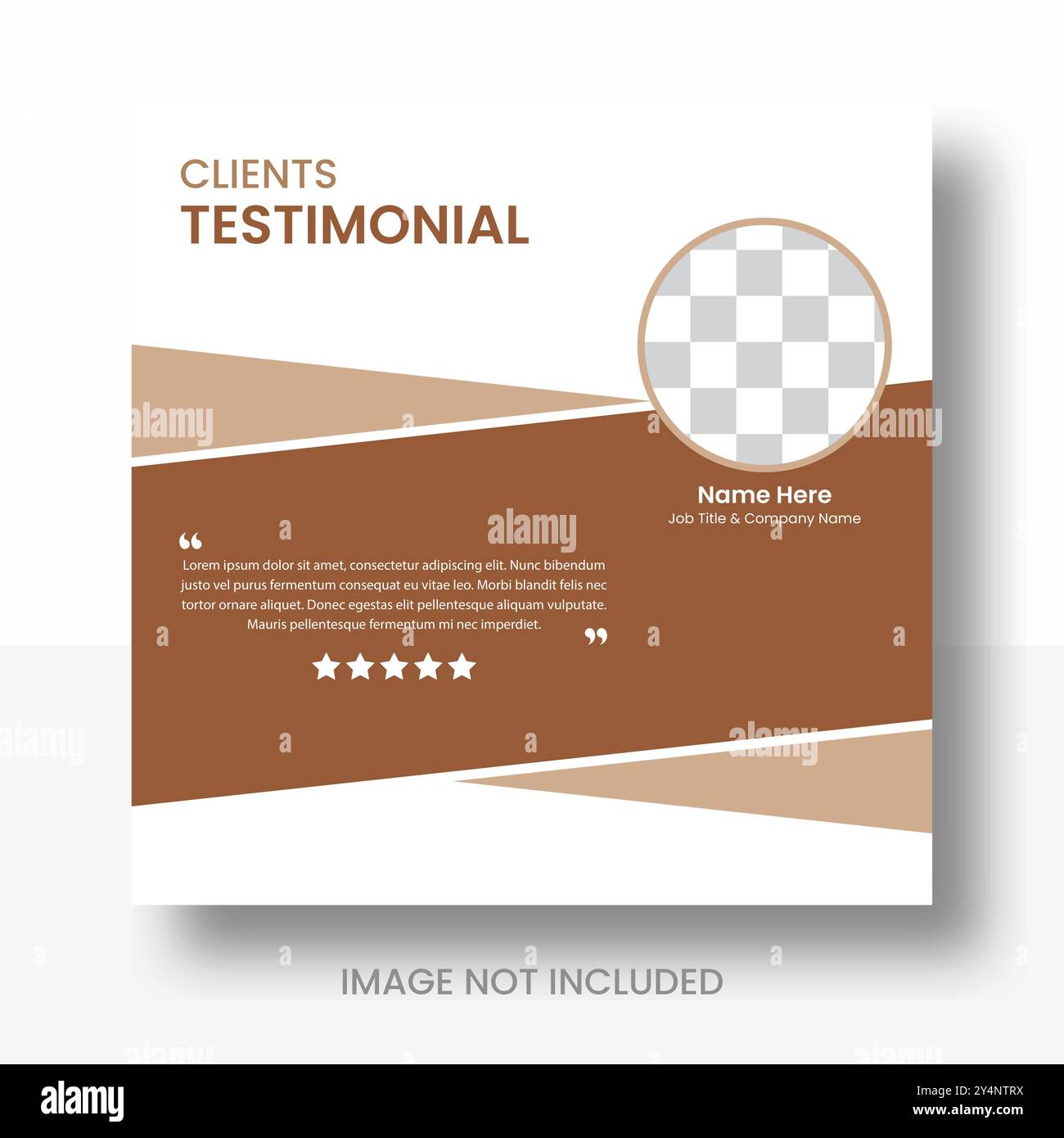 Business testimonial template design and customer feedback layout