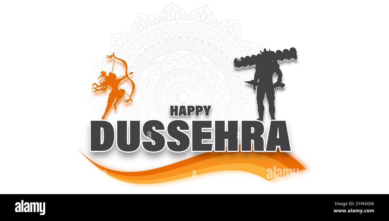 Vector illustration of Happy Dussehra social media feed template Stock ...