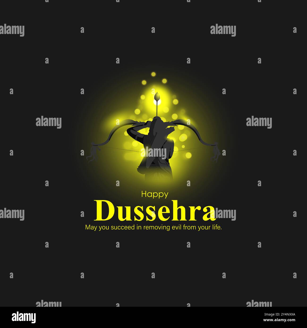 Vector illustration of Happy Dussehra social media feed template Stock ...