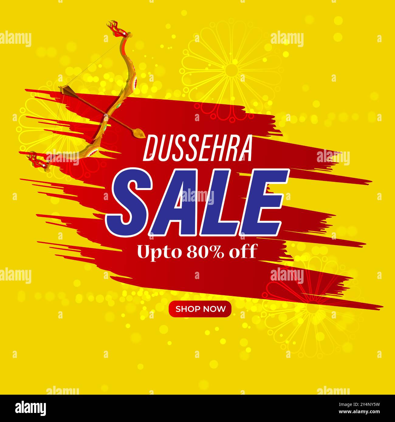 Vector illustration of Happy Dussehra Sale social media feed template ...