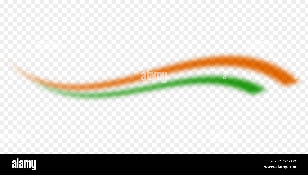 Vector illustration of wavy blur India flag on transparent background ...