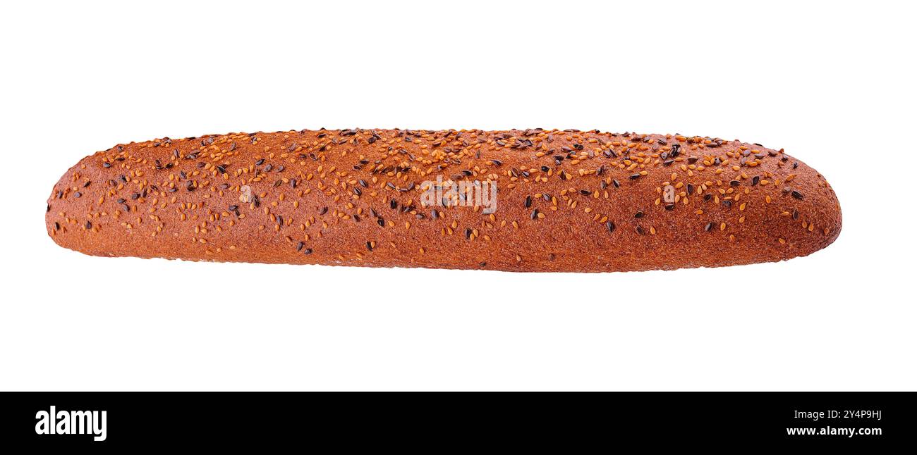 Freshly backed baguette isolated on white background Stock Photo - Alamy