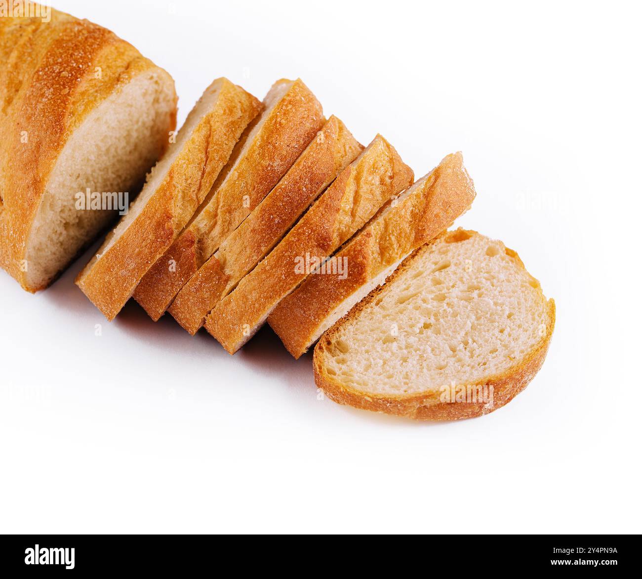 Sliced bread isolated on white background Stock Photo - Alamy