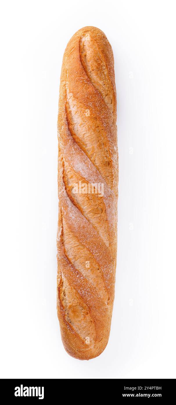 Baguette long french bread isolated on white Stock Photo - Alamy