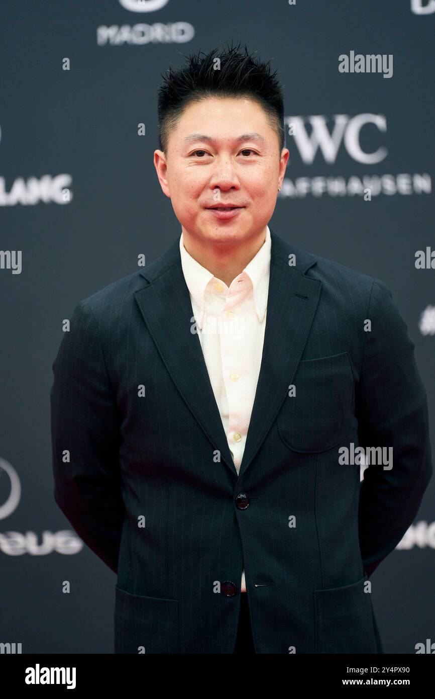 Xiaopeng Li attends Laureus World Sports Awards Madrid 2024 - Red Carpet at Palacio de Cibeles on April 22, 2024 in Madrid, Spain. Stock Photo