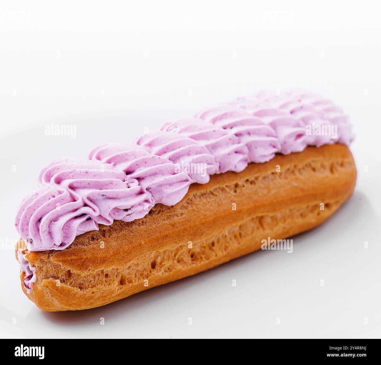 Fresh tasty eclairs isolated on white background Stock Photo