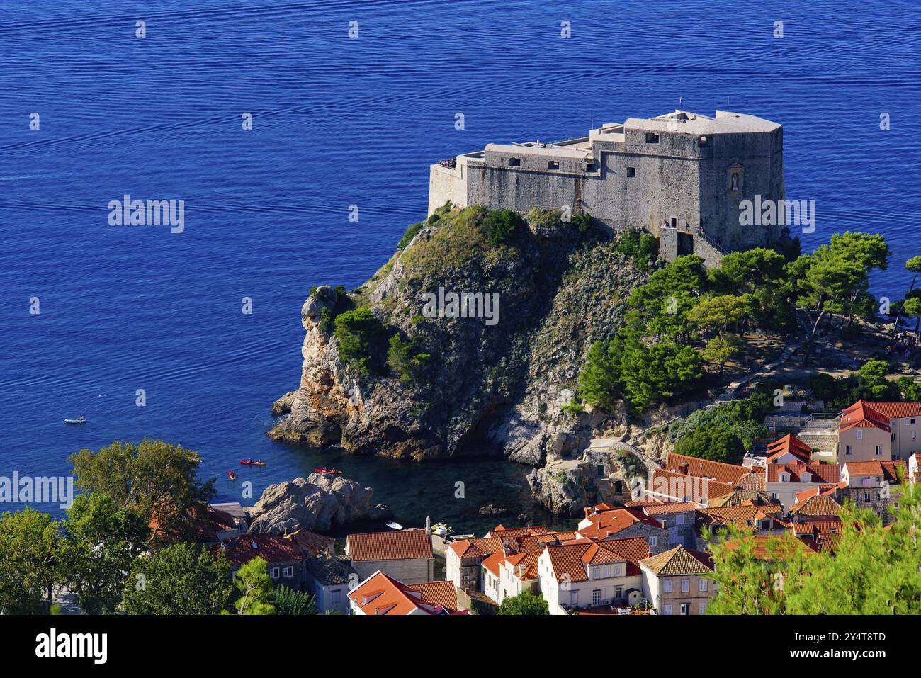 Fort lovrijenac is a historical site in dubrovnik hi-res stock ...