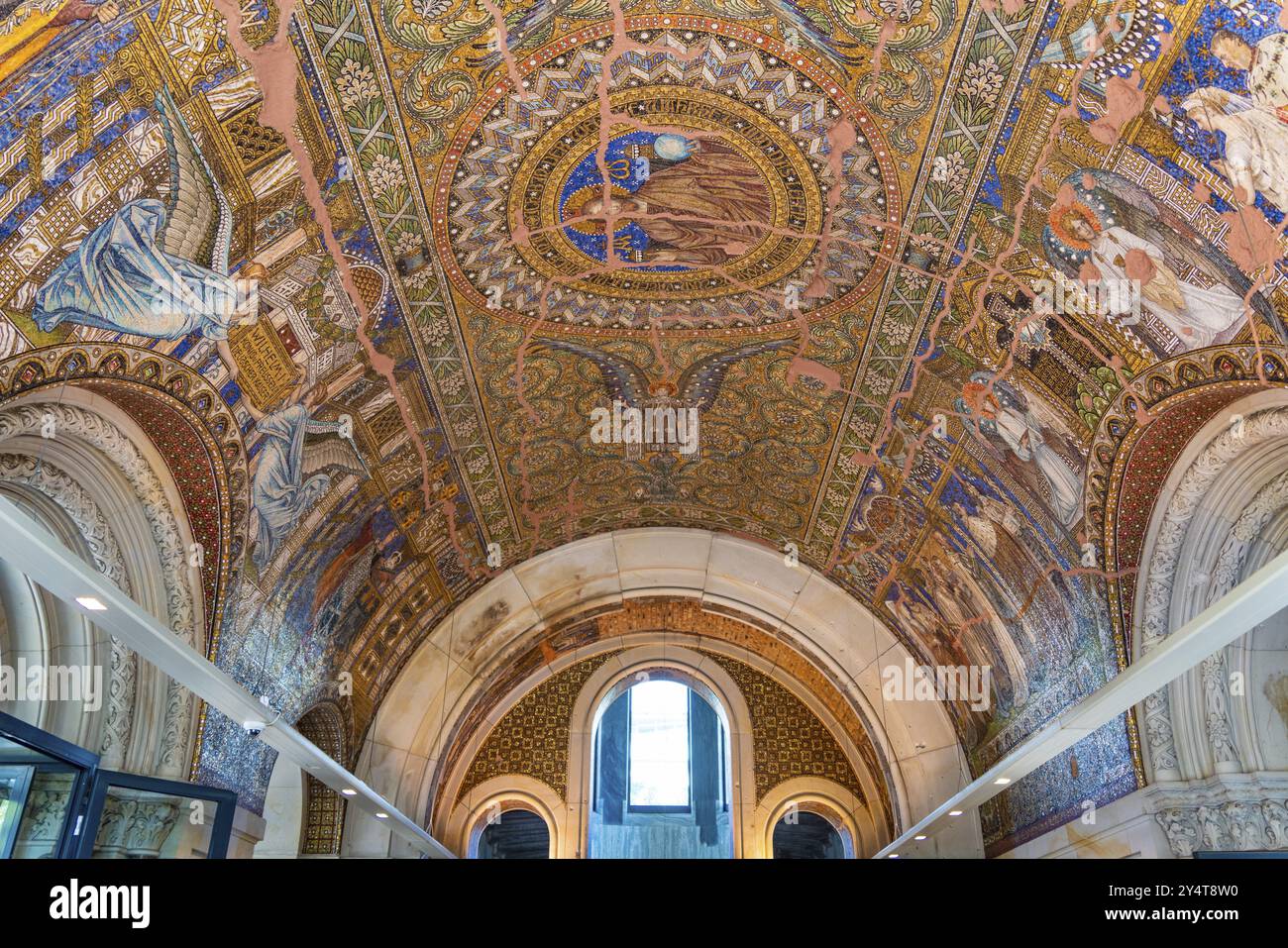 Mosaic art in the Kaiser Wilhelm Memorial Church in Berlin, Germany ...