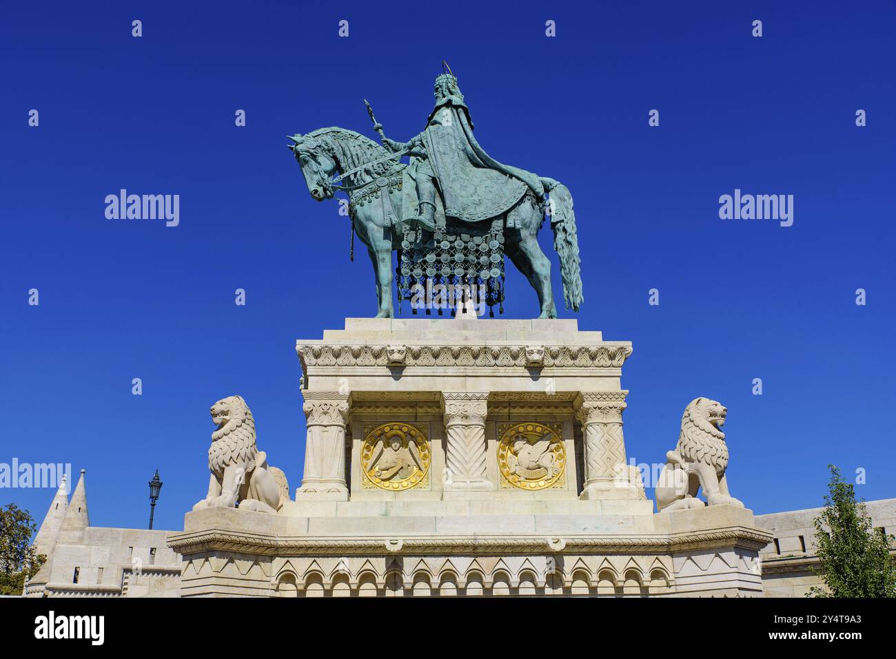 Fisherman's Bastion, one of the best known monuments in Budapest in the Buda Castle District, Hungary, Europe Stock Photo