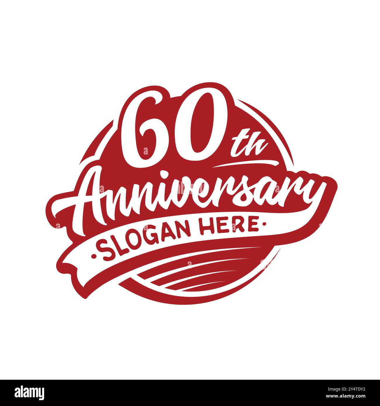 60 years anniversary design template. Vector and illustration. 60th logo. Stock Vector