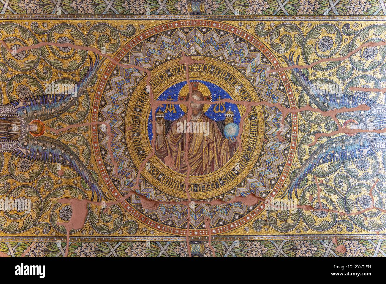 Mosaic art in the Kaiser Wilhelm Memorial Church in Berlin, Germany ...