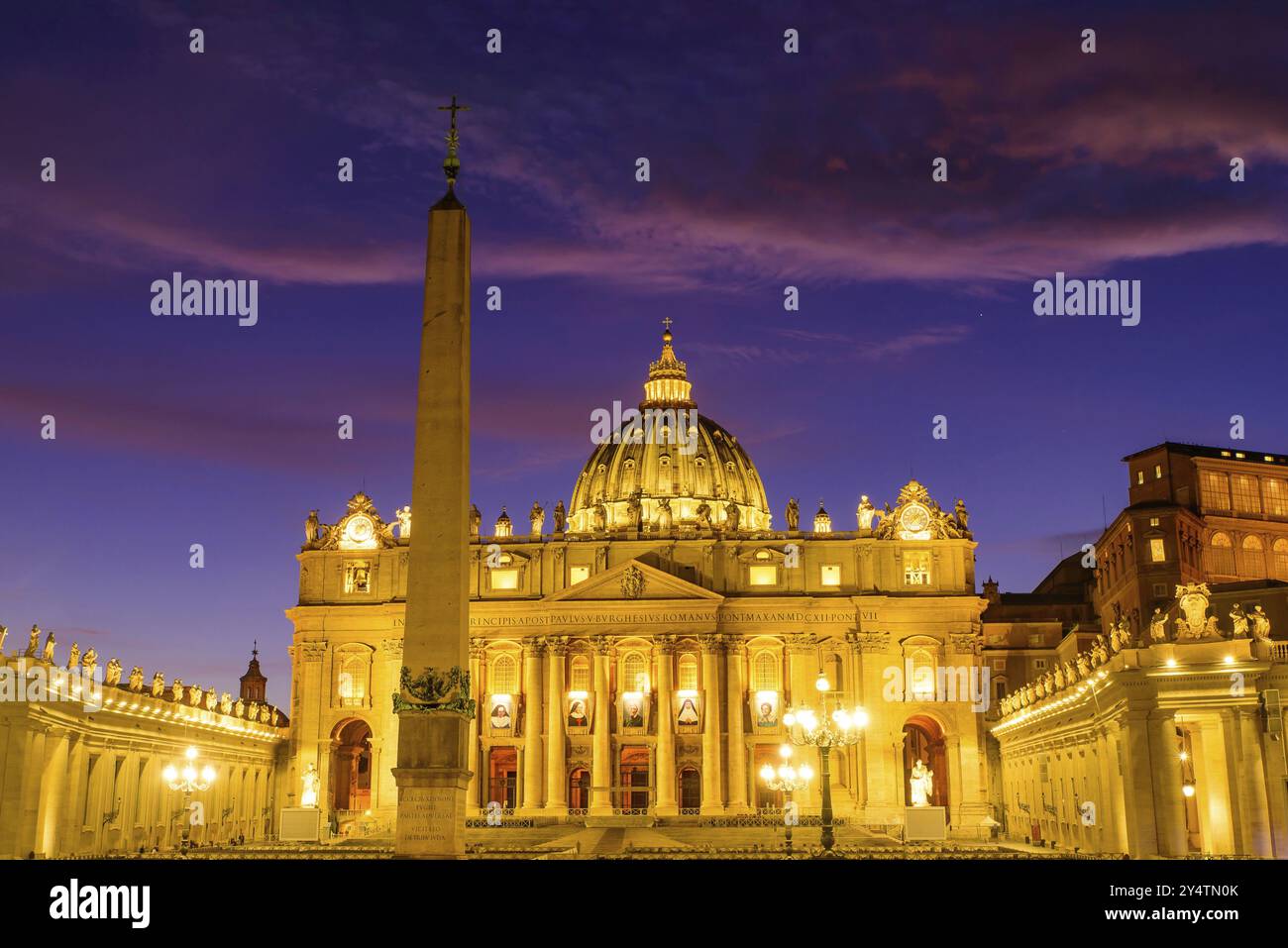 Sunset View Of St Peter s Basilica In Vatican City The Largest Church Sunset view of st peter s basilica in vatican city the largest church
