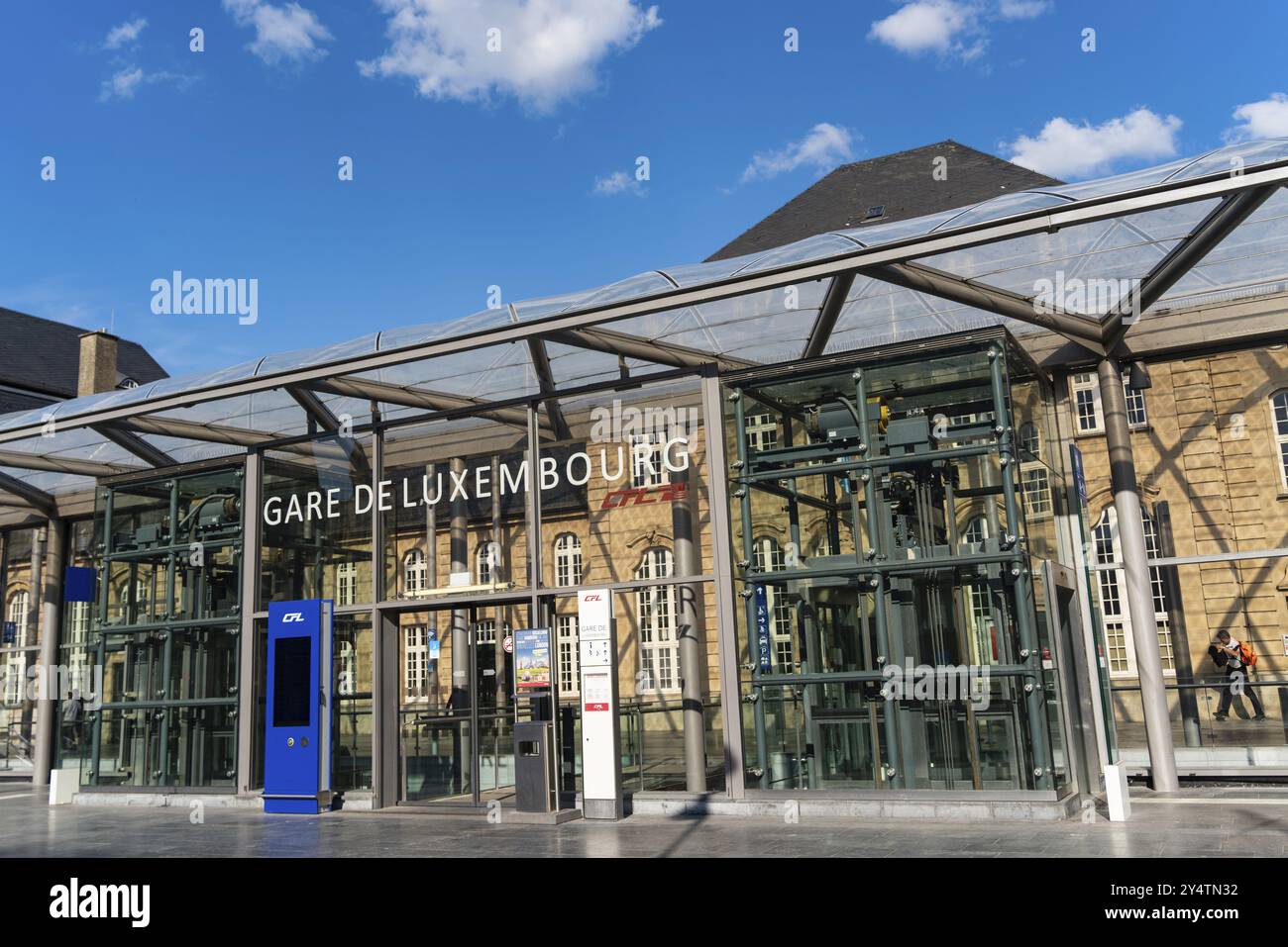 Luxembourg railway station, the main station in Luxembourg City Stock Photo