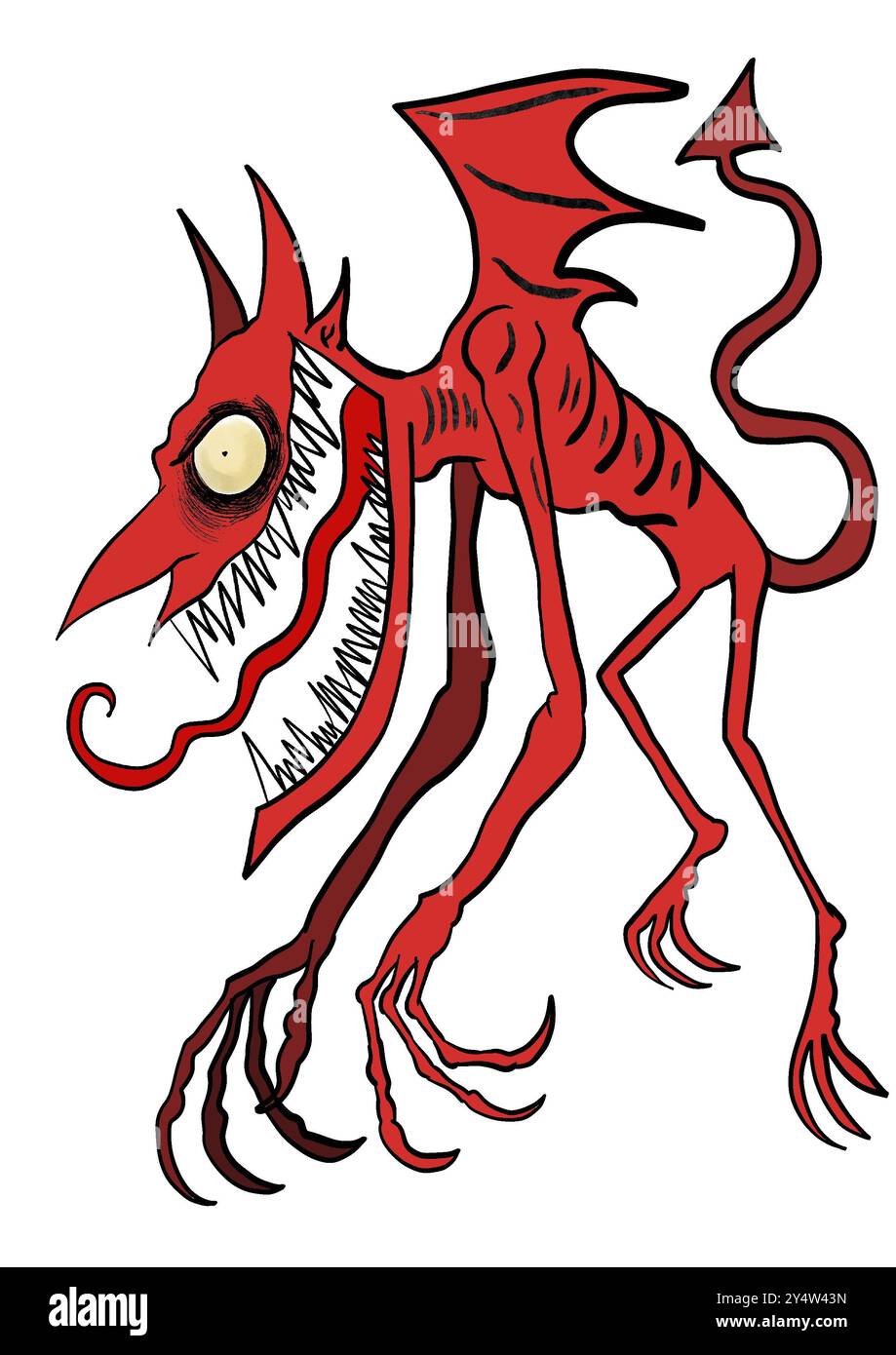 halloween monster ghoul ghost spook devil creature illustration Stock ...