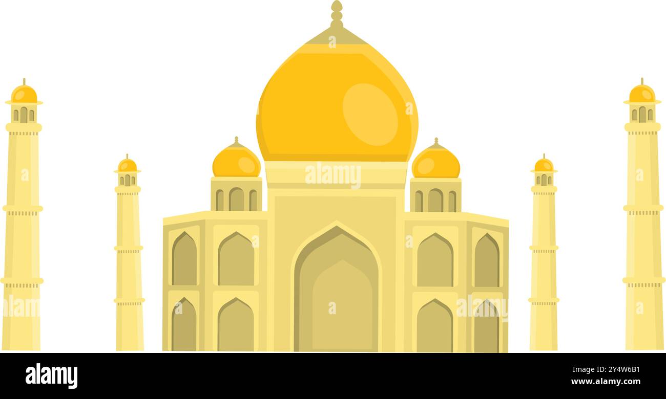 Travel And Destination Taj Mahal Stock Vector
