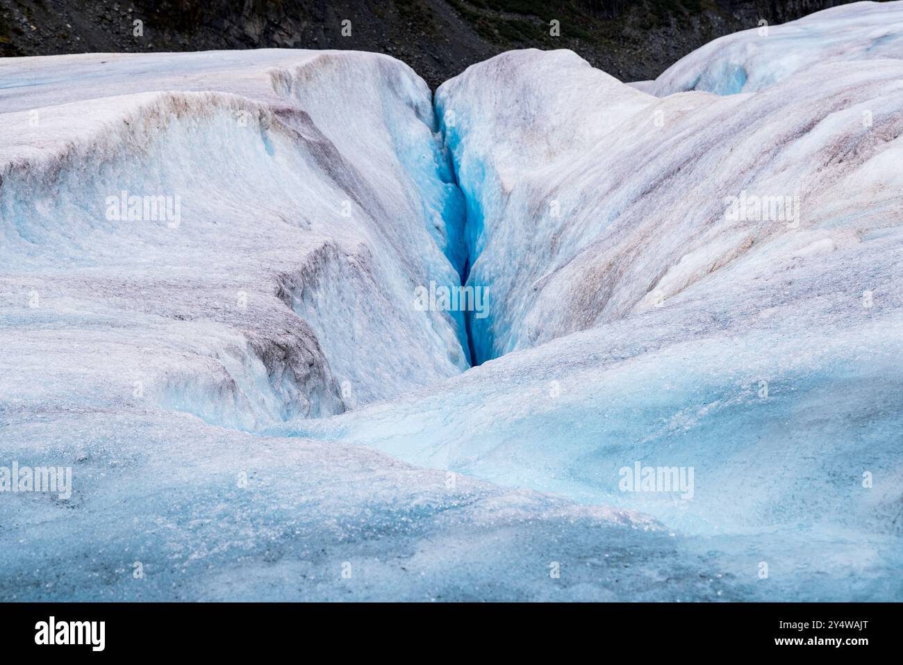 Close-up view of the Herbert Glacier in Juneau, Alaska Stock Photo