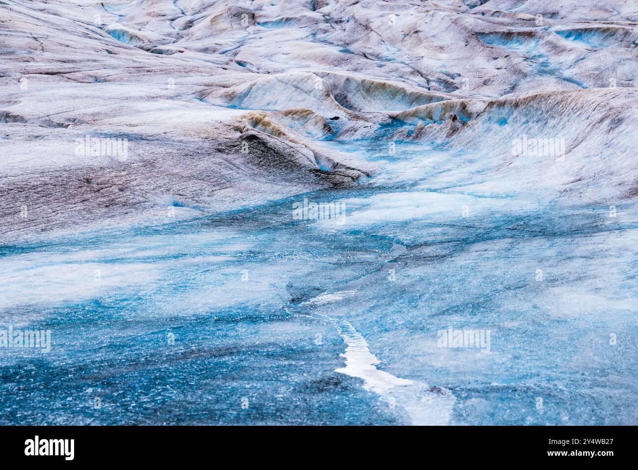 Close-up view of the Herbert Glacier in Juneau, Alaska Stock Photo