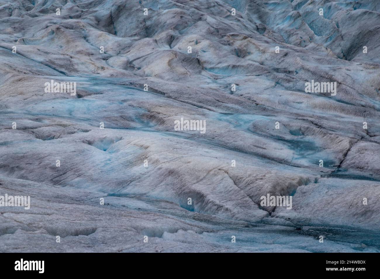 Close-up view of the Herbert Glacier in Juneau, Alaska Stock Photo