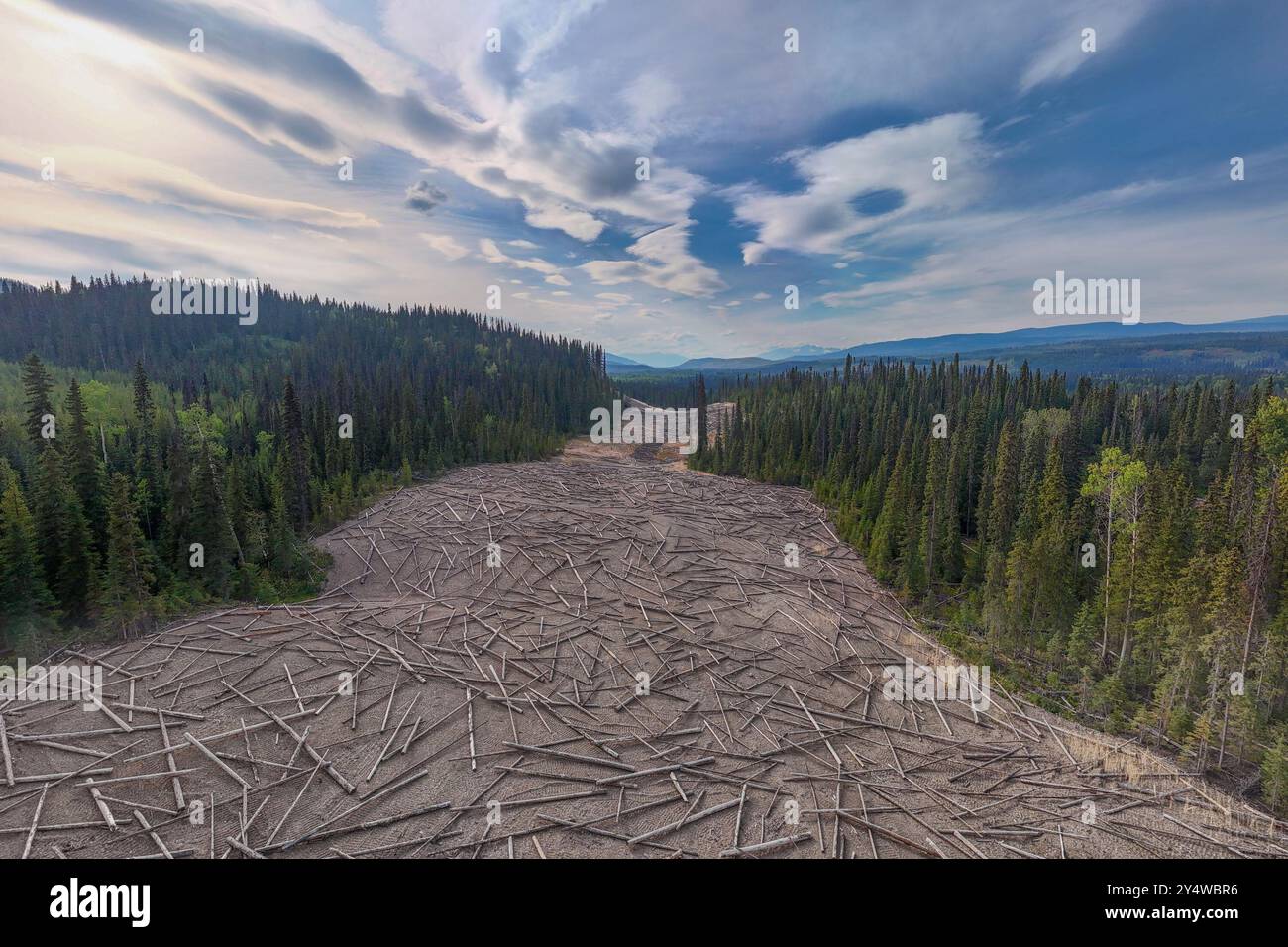 Coastal gaslink pipeline in the Wet'suwet'en territory in North British Columbia, Canada. Stock Photo