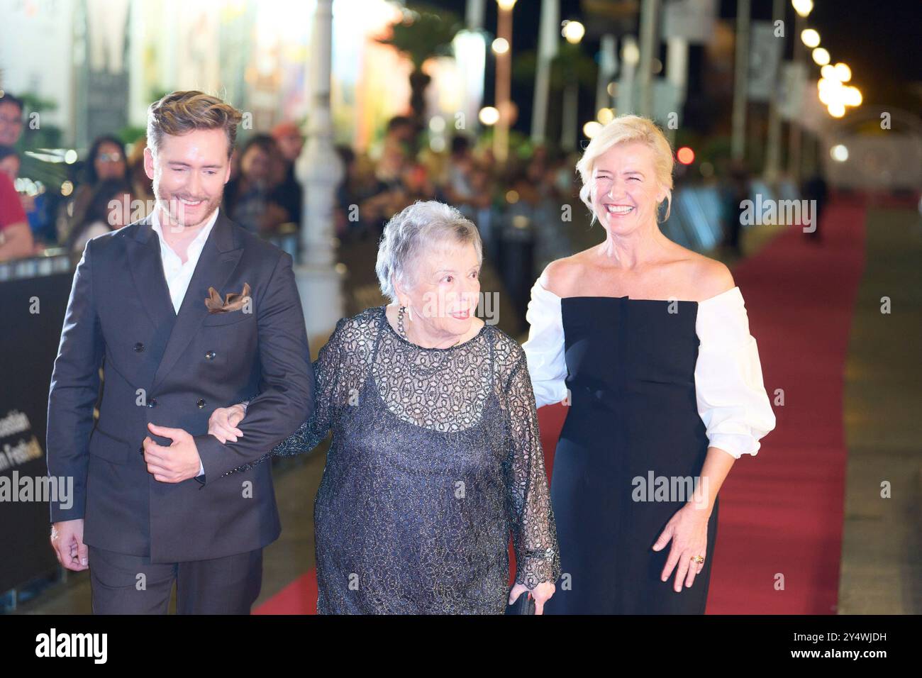 Pablo Rivero, Maria Galiana, Ana Duato attended 'Cuentame como Paso, Gala' Red Carpet during 71st San Sebastian International Film Festival at Victoria Eugenia Theatre on September 24, 2023 in Donostia / San Sebastian, Spain. Stock Photo
