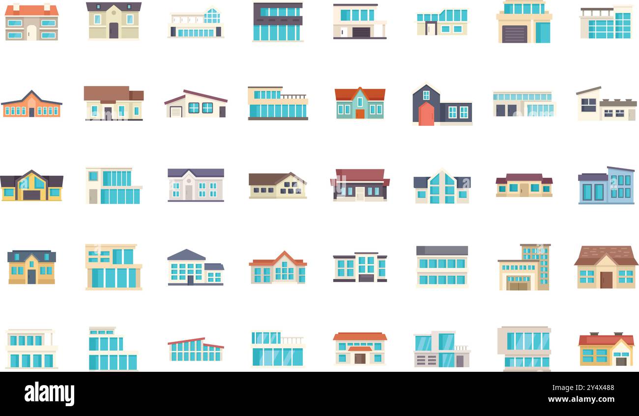 This set of modern houses is perfect for illustrating concepts related ...