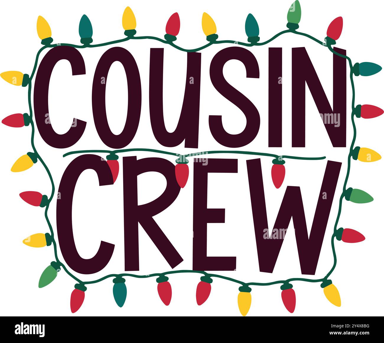 christmas-cousin-crew-stock-vector-image-art-alamy