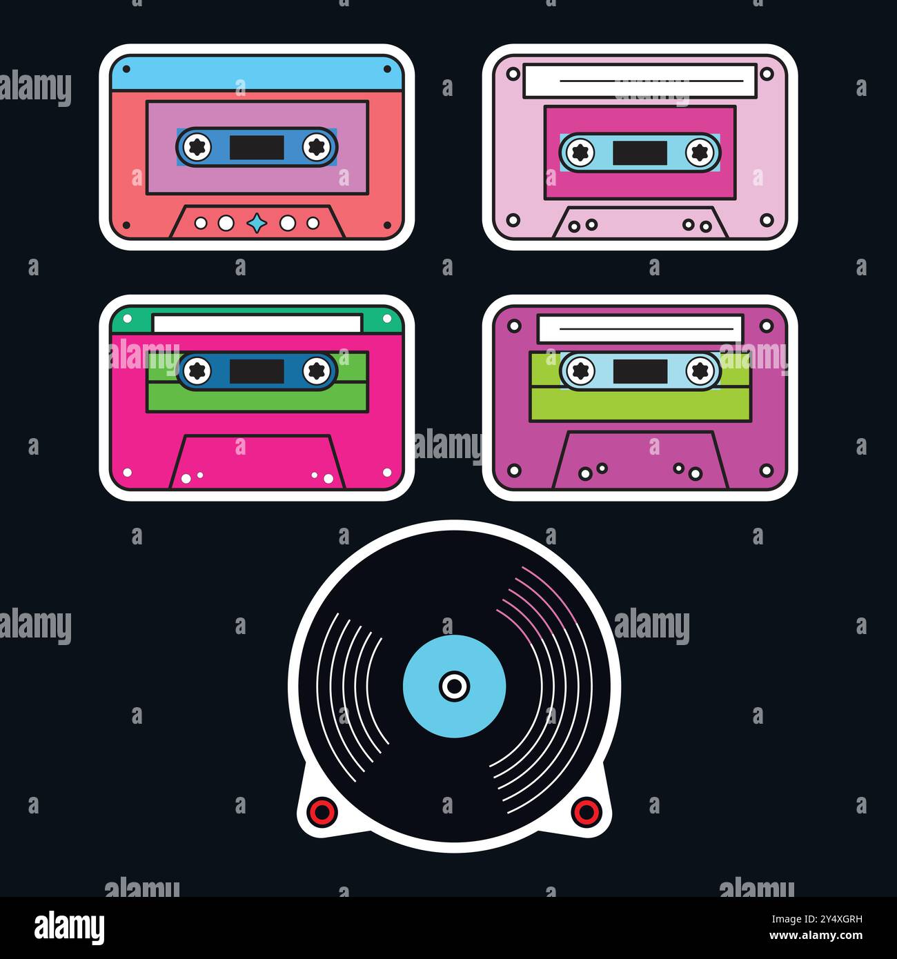 Vinyl production Stock Vector Images - Alamy