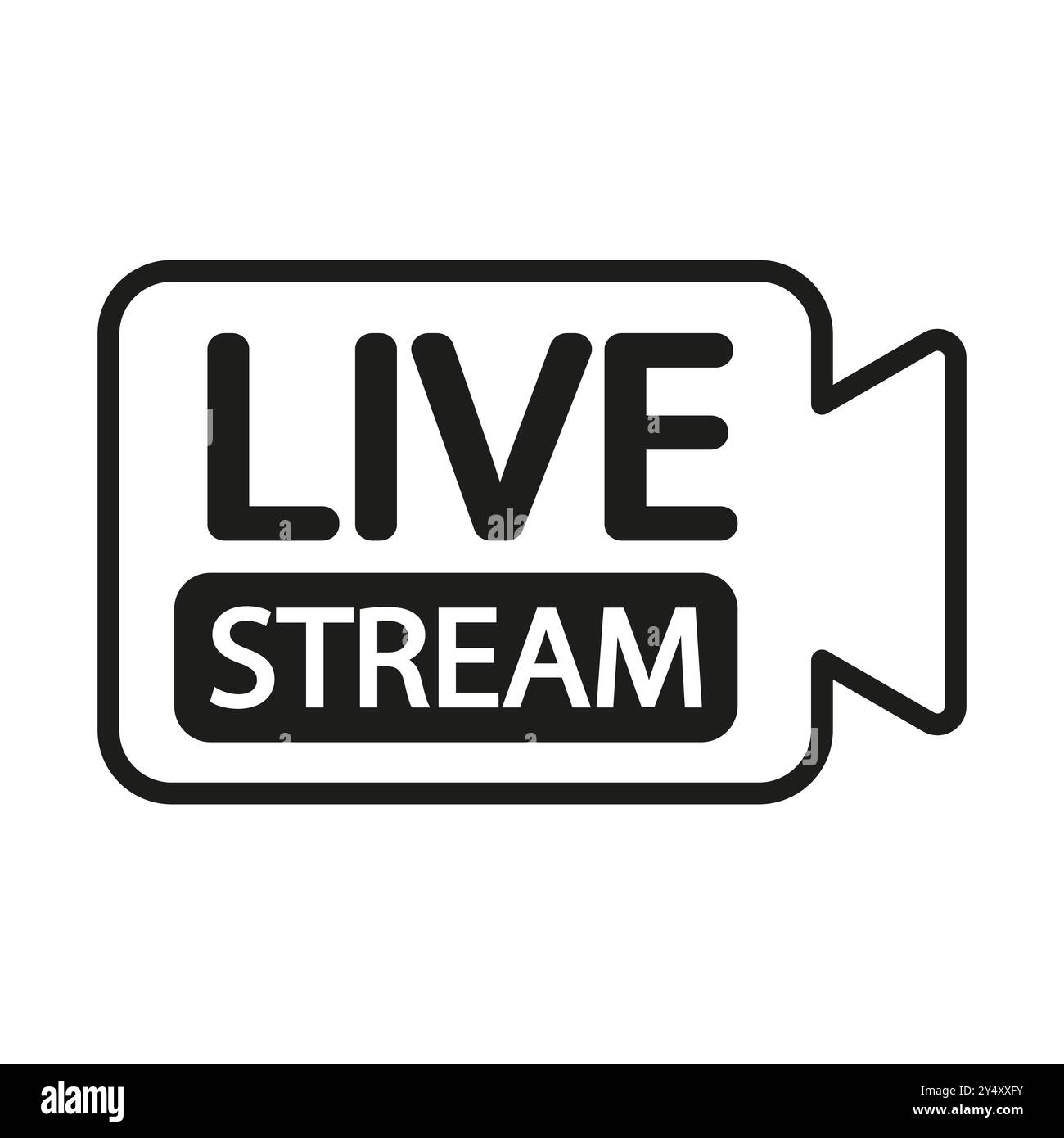 Live stream outline hi-res stock photography and images - Alamy