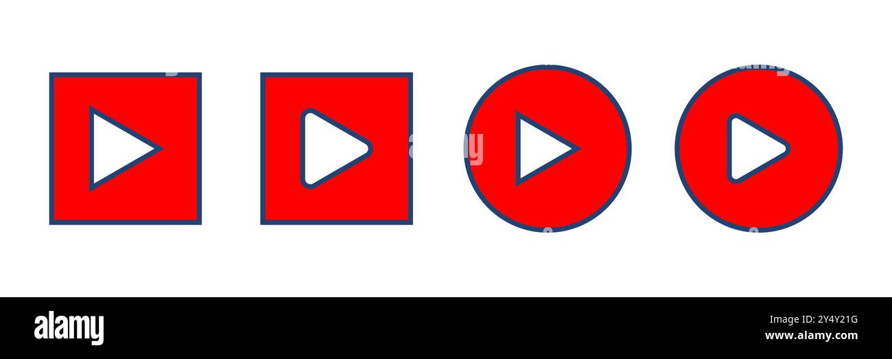 Play Icon vector. Play button vector icon Stock Vector