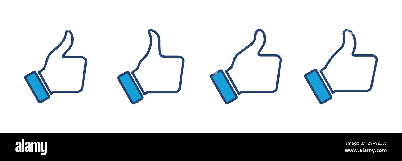 Thumbs up icon vector. Hand like. Like icon vector. Stock Vector