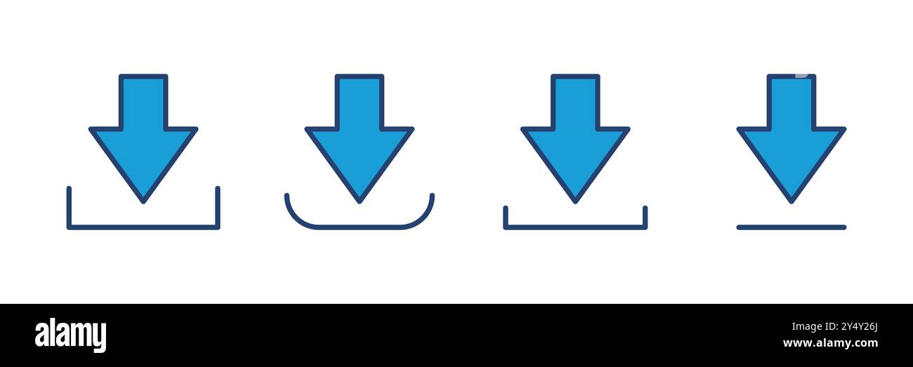 Download icon vector. Download vector icon Stock Vector