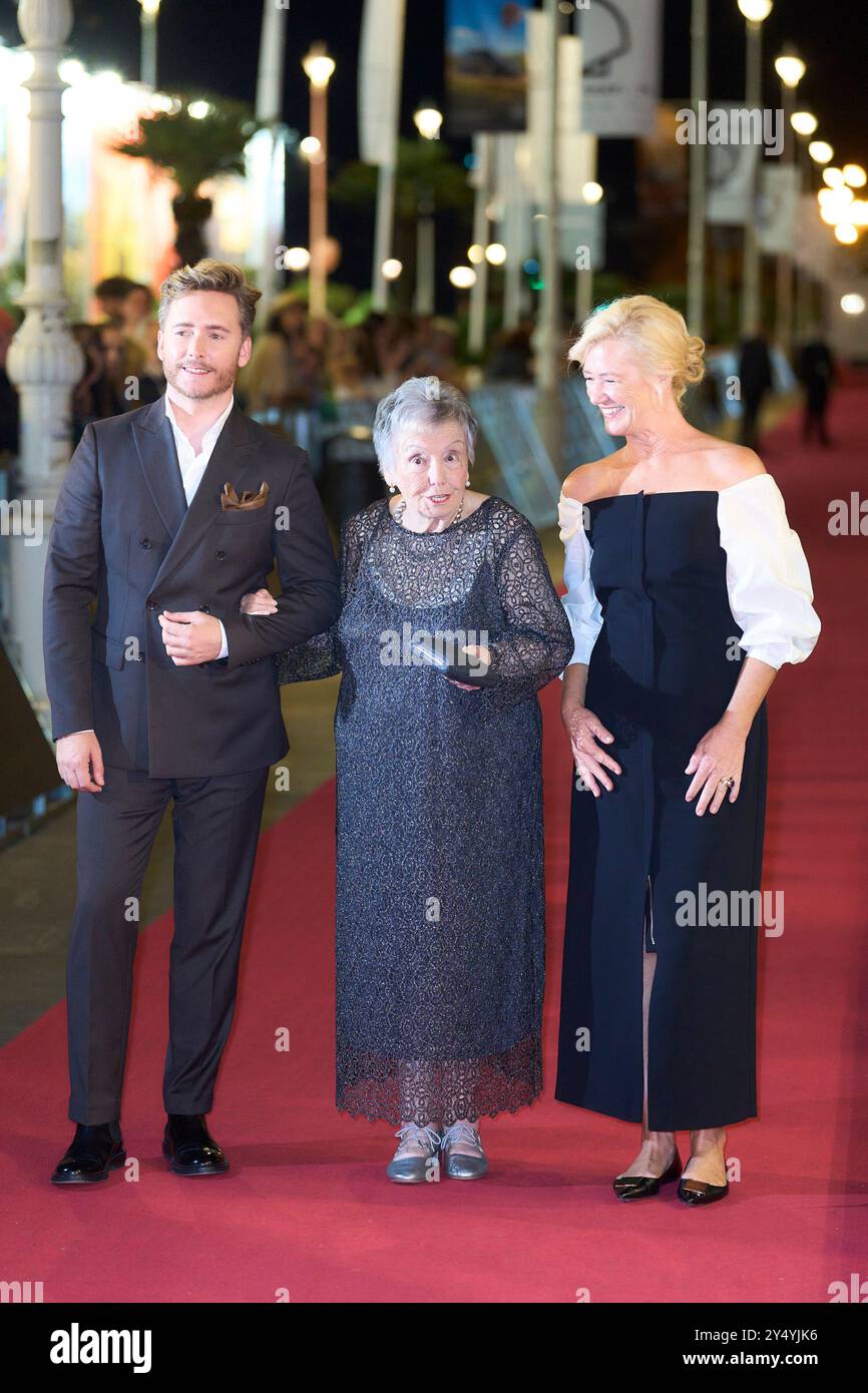 Pablo Rivero, Maria Galiana, Ana Duato attended 'Cuentame como Paso, Gala' Red Carpet during 71st San Sebastian International Film Festival at Victoria Eugenia Theatre on September 24, 2023 in Donostia / San Sebastian, Spain. Stock Photo