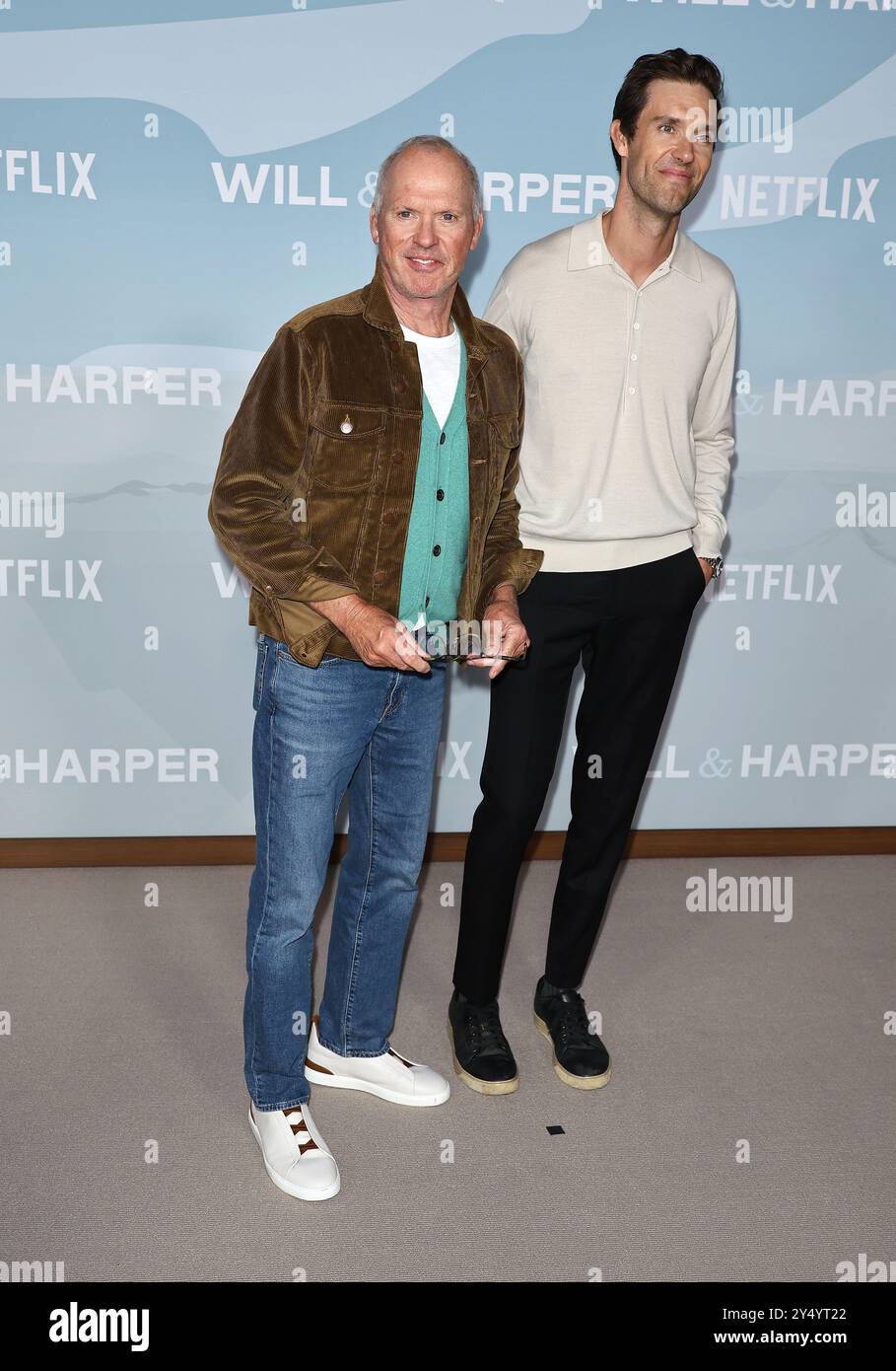 Inglewood, USA. 19th Sep, 2024. Michael Keaton, Sean Douglas arrives at Will & Harper Los Angeles Premiere held at The Egyptian theater in Inglewood, CA on Thursday September 19, 2024.(Photo By Juan Pablo Rico/Sipa USA) Credit: Sipa USA/Alamy Live News Stock Photo