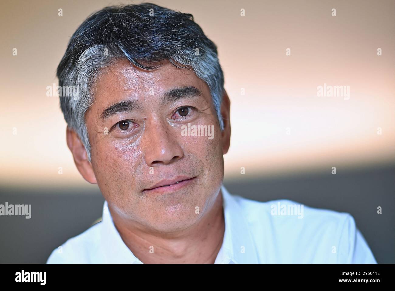 Paris, France. 19th Sep, 2024. Kojiro SHIRAISHI DMG MORI GLOBAL ONE. during the press conference for the 10th edition of the Vendée Globe held at the Seine Musicale in Paris, France on 19th September 2024. The start of the forty competitors will be given on November 10, 2024 in the bay of Les Sables-d'Olonne. Photo by Franck Castel/ABACAPRESS.COM Credit: Abaca Press/Alamy Live News Stock Photo