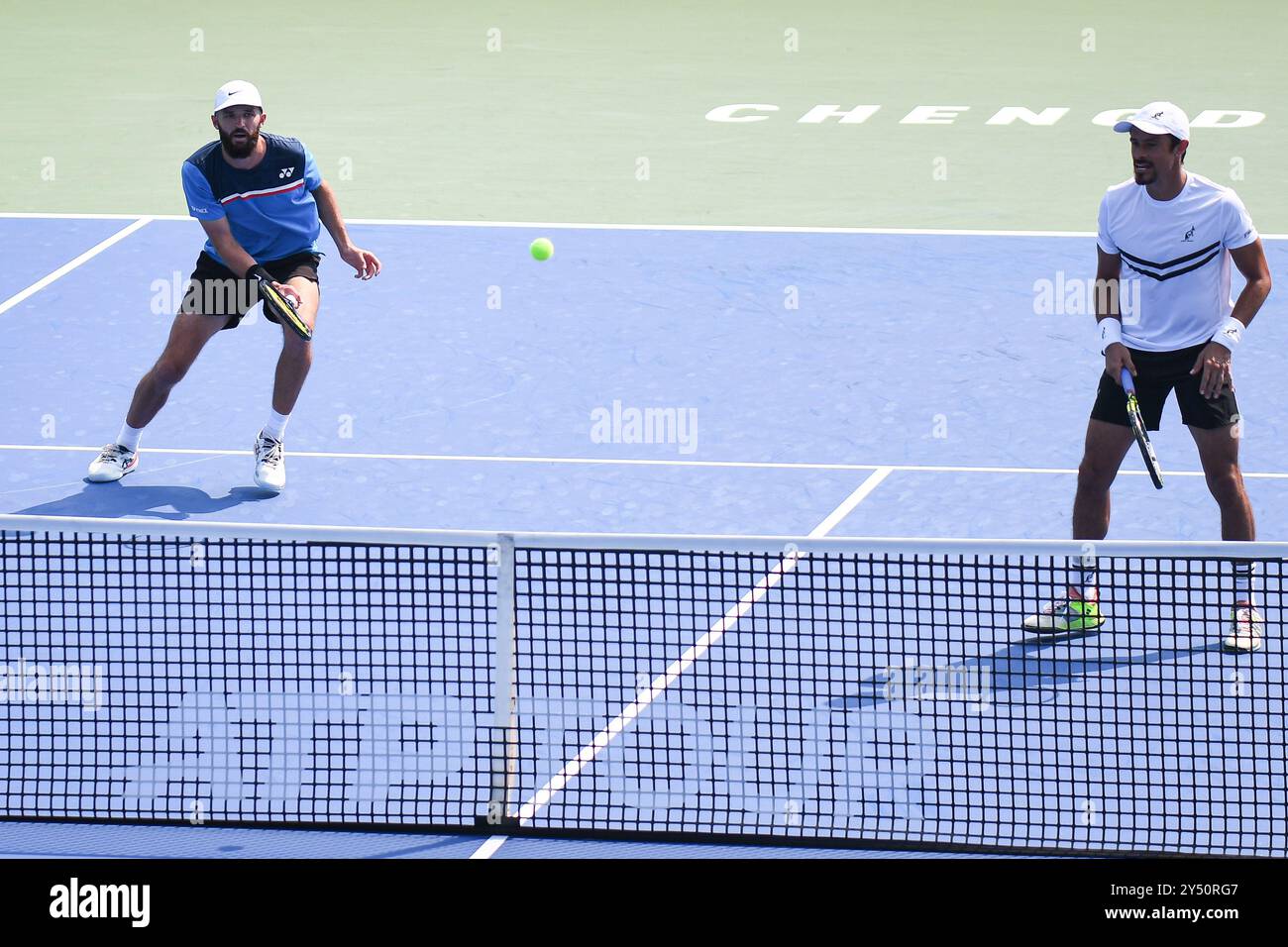 Chengdu, China. 20 September, 2024. Cristian RODRIGUEZ (COL)/ Matthew Christopher ROMIOS (AUS) during the Day 4 of ATP 250 Chengdu Open 2024  at Sichuan International Tennis Centre. Credit: Meng Gao/Alamy Live News Stock Photo