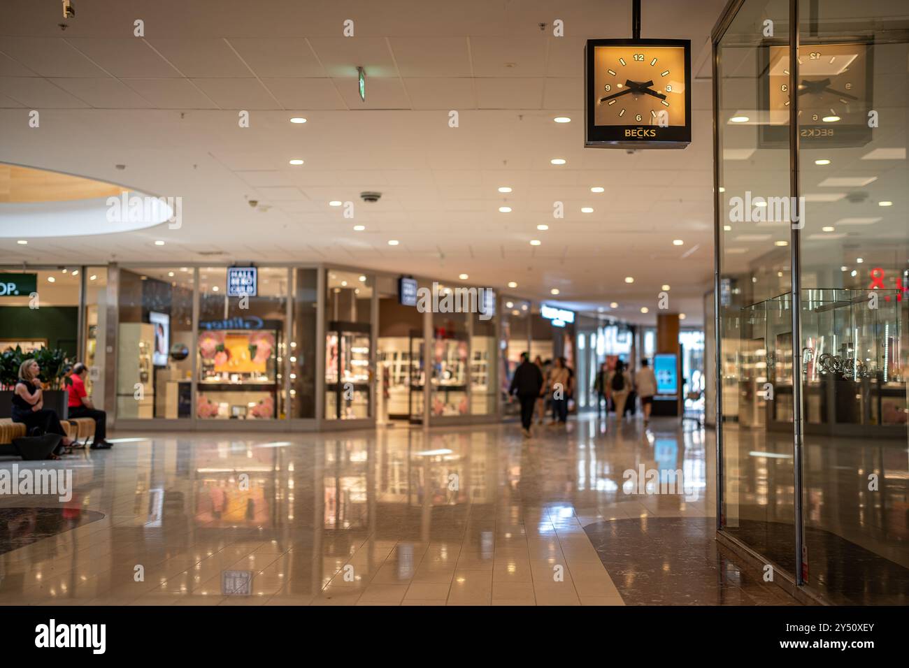 Stores in shopping mall Linden in innerstan or the inner city of ...