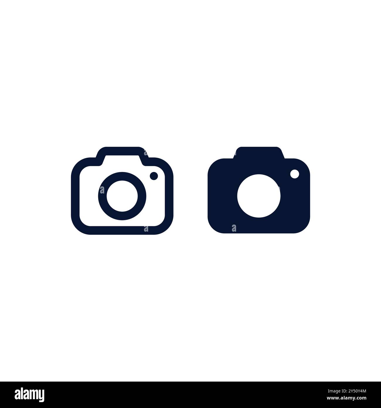 Camera Icon Vector Illustration. Camera Line Logo Stock Vector