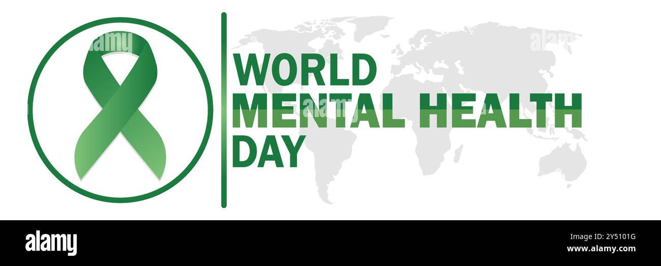 World Mental Health Day. Suitable for greeting card, poster and banner. Vector illustration Stock Vector