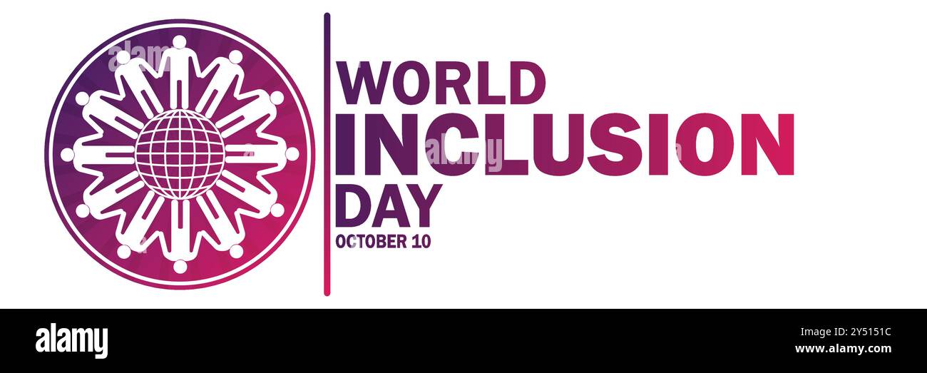 World Inclusion Day. October 10. Suitable for greeting card, poster and banner. Vector illustration Stock Vector