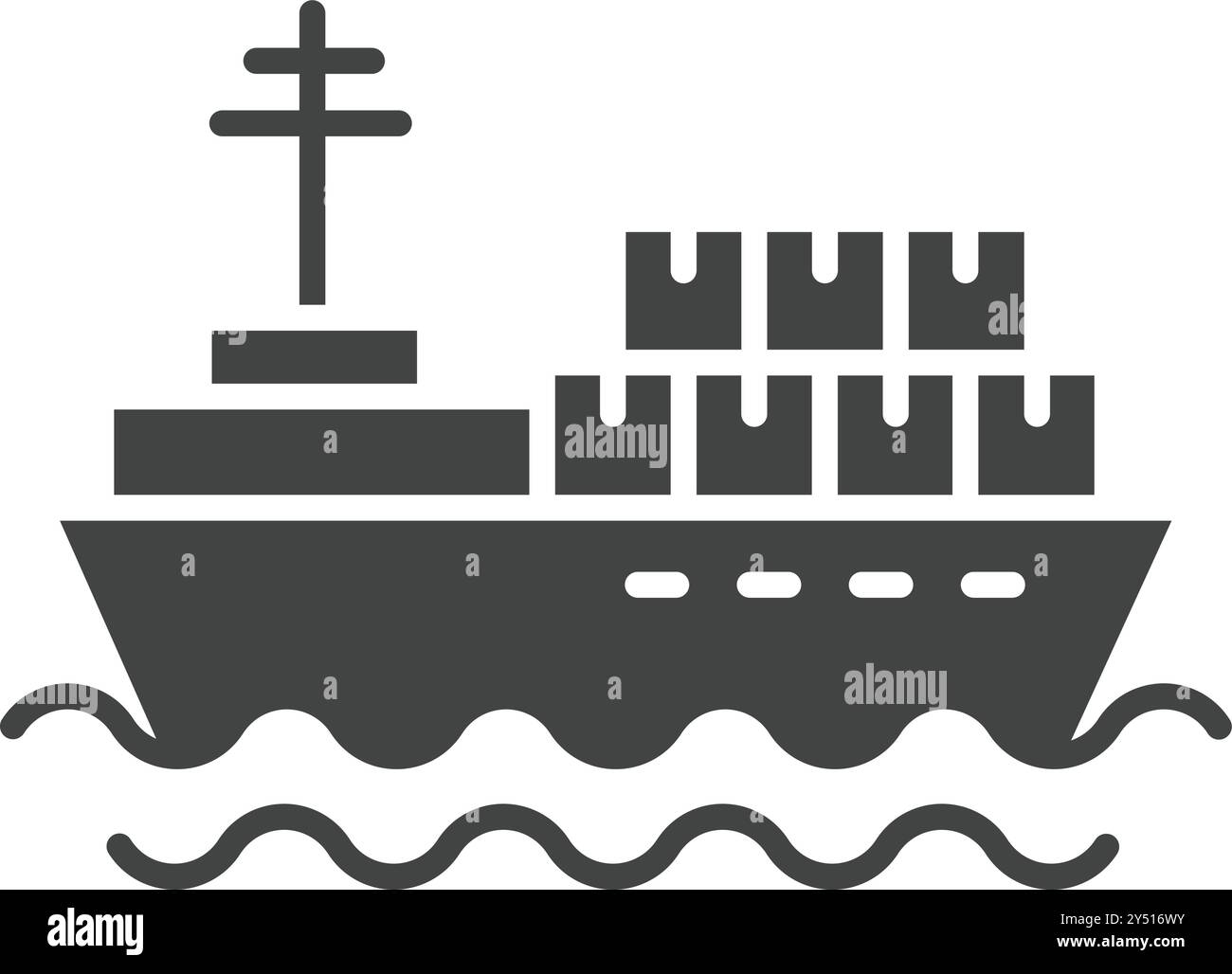 Cargo Ship icon vector image. Suitable for mobile application web ...