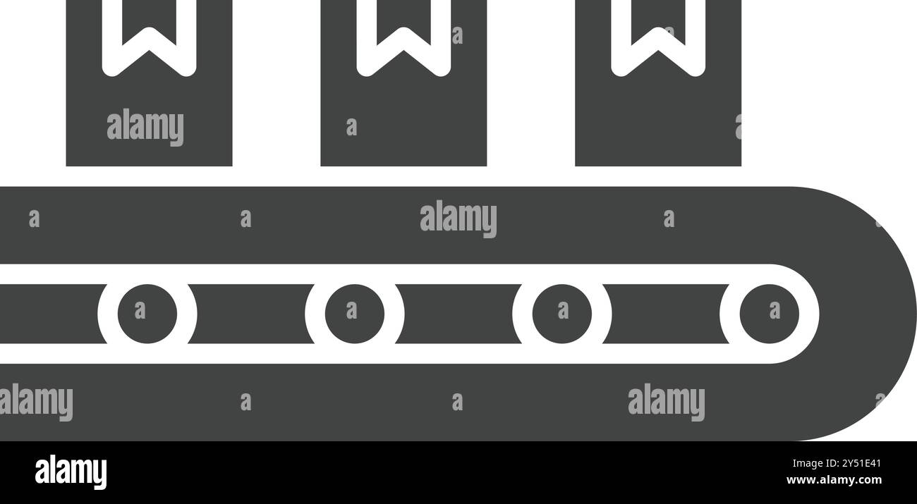 Conveyor icon vector image. Suitable for mobile application web application and print media. Stock Vector