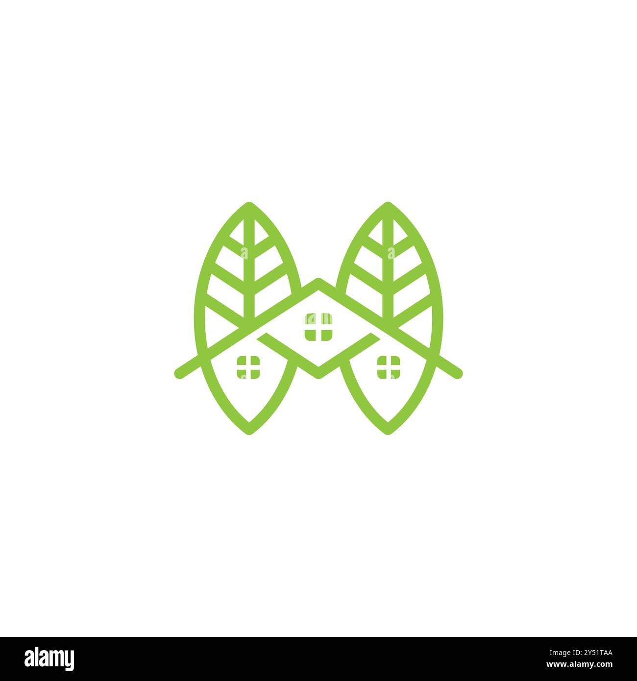 Green House Logo Vector. Home Organic Logo Stock Vector Image & Art - Alamy